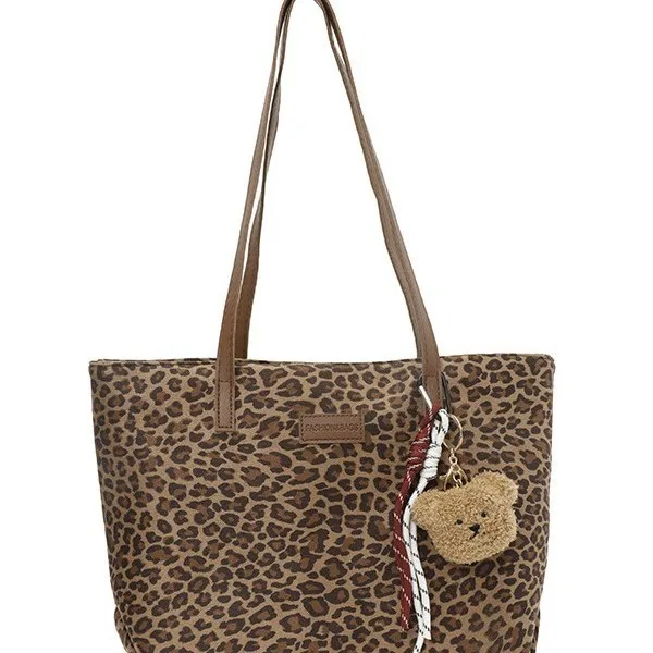 2025 Nova sacola com estampa animal para mulheres, bolsa de ombro retrô chique, bolsa crossbody casual espaçosa, espaçosa e sofisticada ​