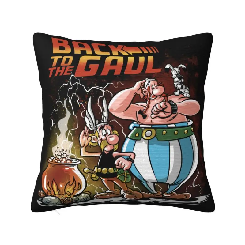 Custom Asterixs And Obelixs Adventure Comic Pillow Covers Luxury Cushion Cover Soft Pillowcase