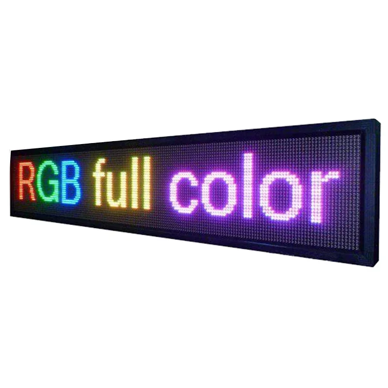 P10 Programmable full color indoor outdoor window led wifi message running sign