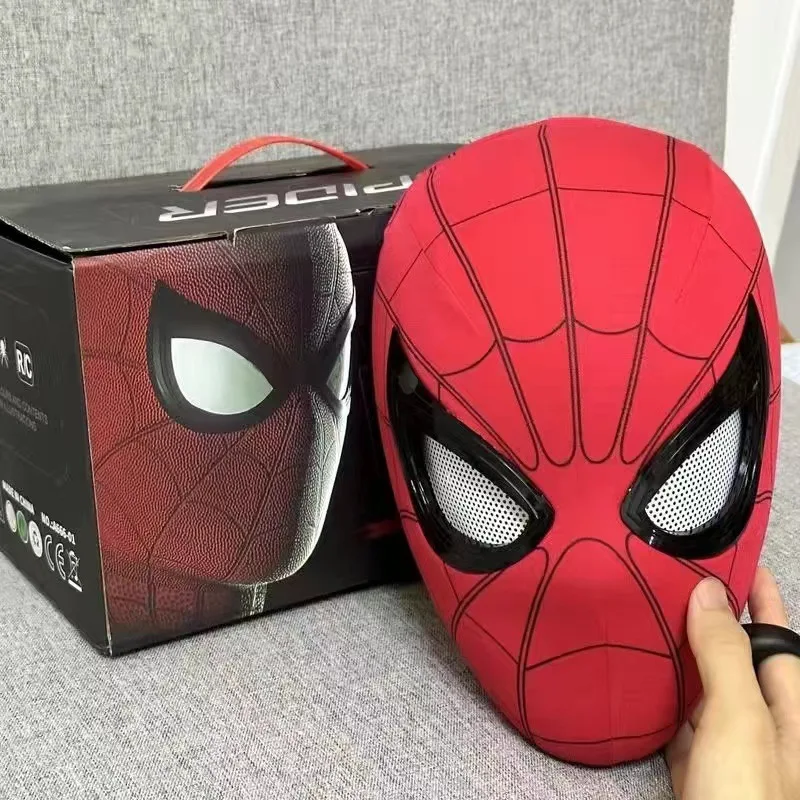 In Stock Miles Spider-Man4 1:1 Scale Electronic Mask With Moving Glowing Eyes Cosplay Toy Gift For Boys Gift view 6