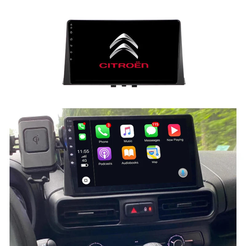 Bosstar Android GPS With Touch Screen For Citroen Berlingo 2019 Dashboard Portable Car Stereo With HD Display And USB