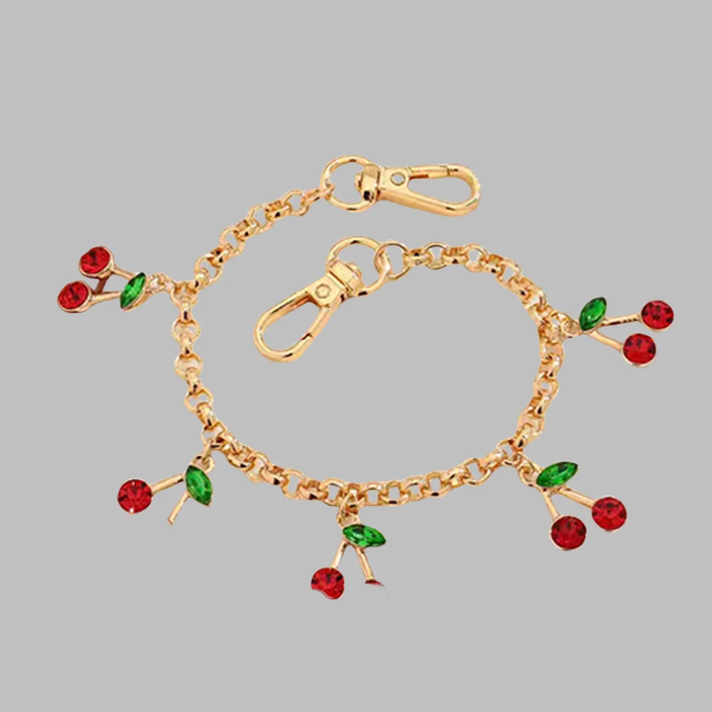 

Personality Clothing Chain Bag Chain Pants Chain Bag Decoration Bag Handle Sweet DIY Pendant Apple Cherry Strawberry Pendant
