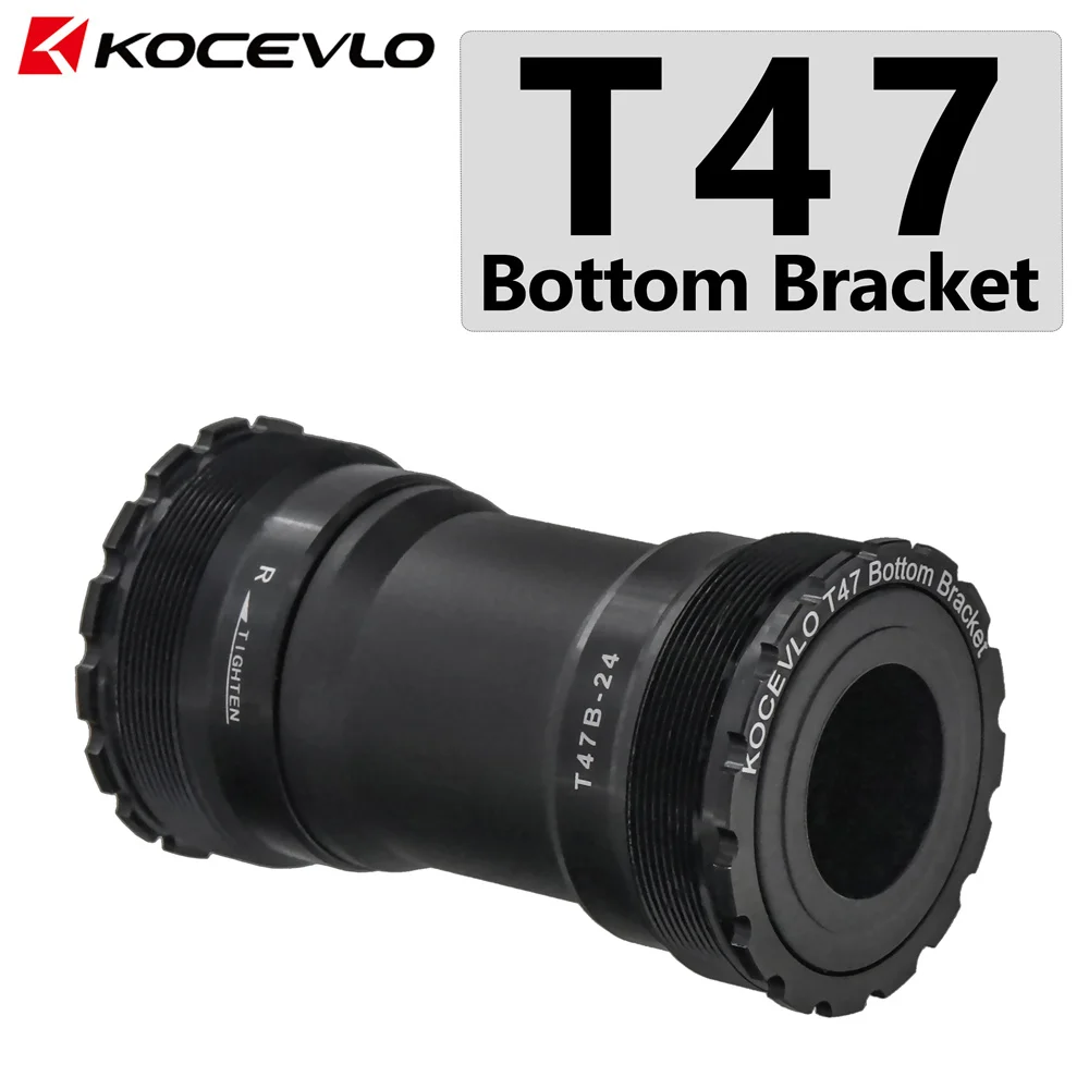 KOCEVLO T47 Threaded Bottom Bracket Inner Diameter 47mm Width 68-86.5MM Aluminum Bearing For 24MM Cranksets Central Axis