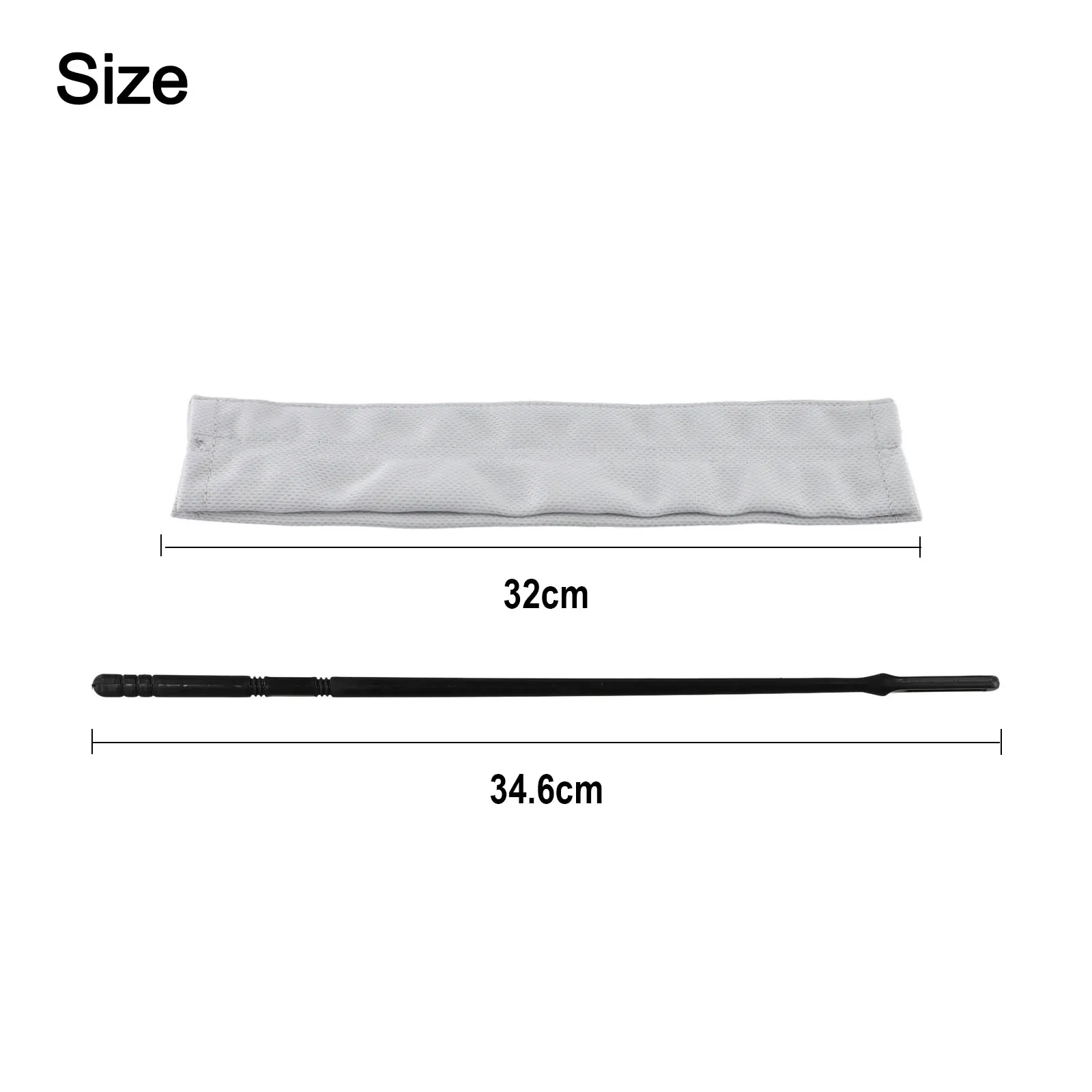 Silicone Flute Cleaning Rod With Absorbent Cloth 34.6cm Multifunctional Instrument Cleaner For Flutes & Piccolos Pink Blue Grey