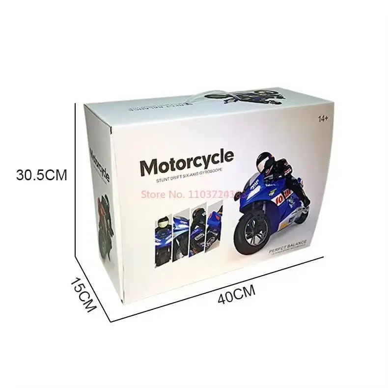 Rc motocicleta com luz led auto-equilíbrio de alta velocidade controle remoto carros de corrida dublê moto corrida deriva brinquedo da motocicleta