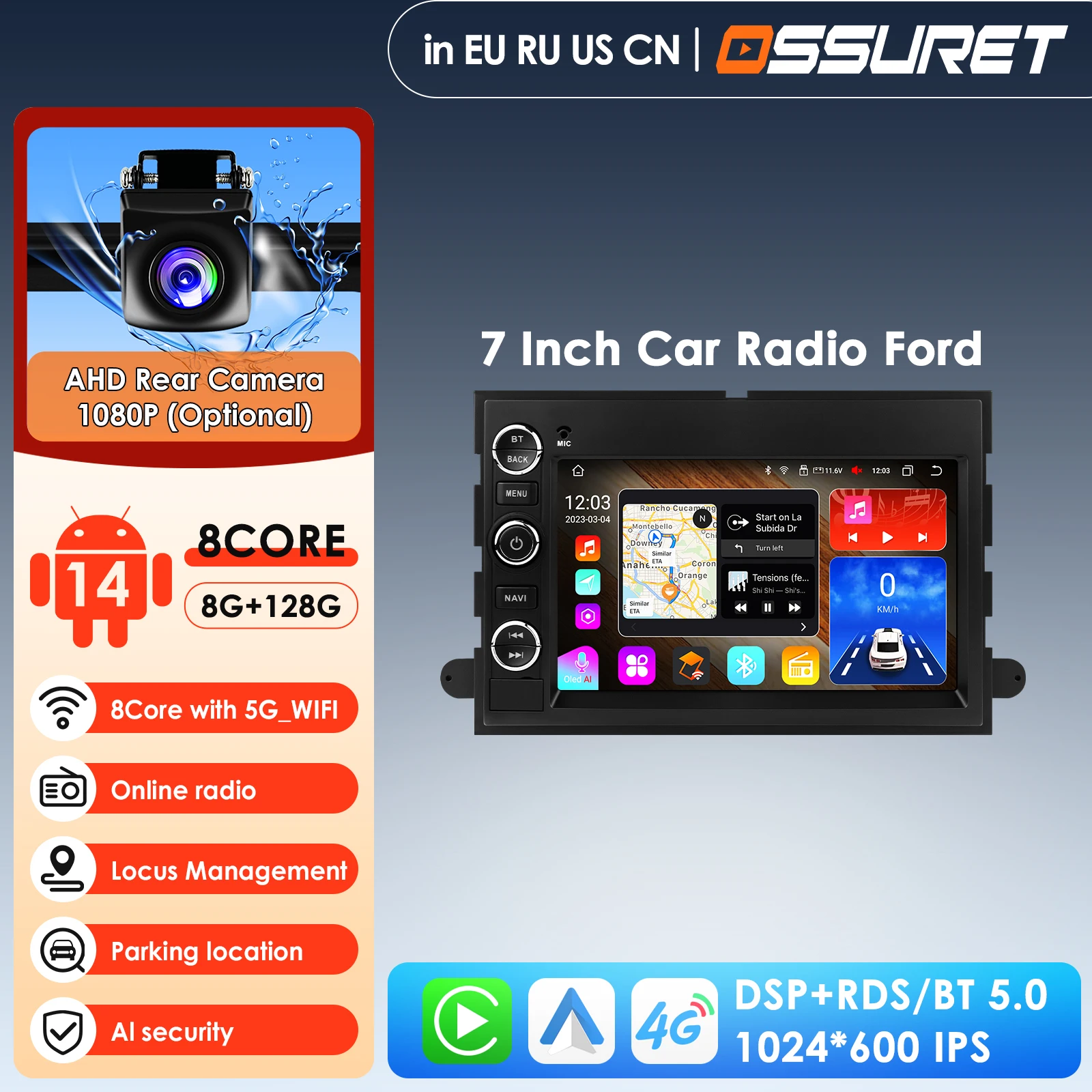 Carplay 4G Android Car for Ford F150 F250 F350 Mercury Lincoln Taurus Explorer Mustang Expedition Escape Intelligent Systems GPS