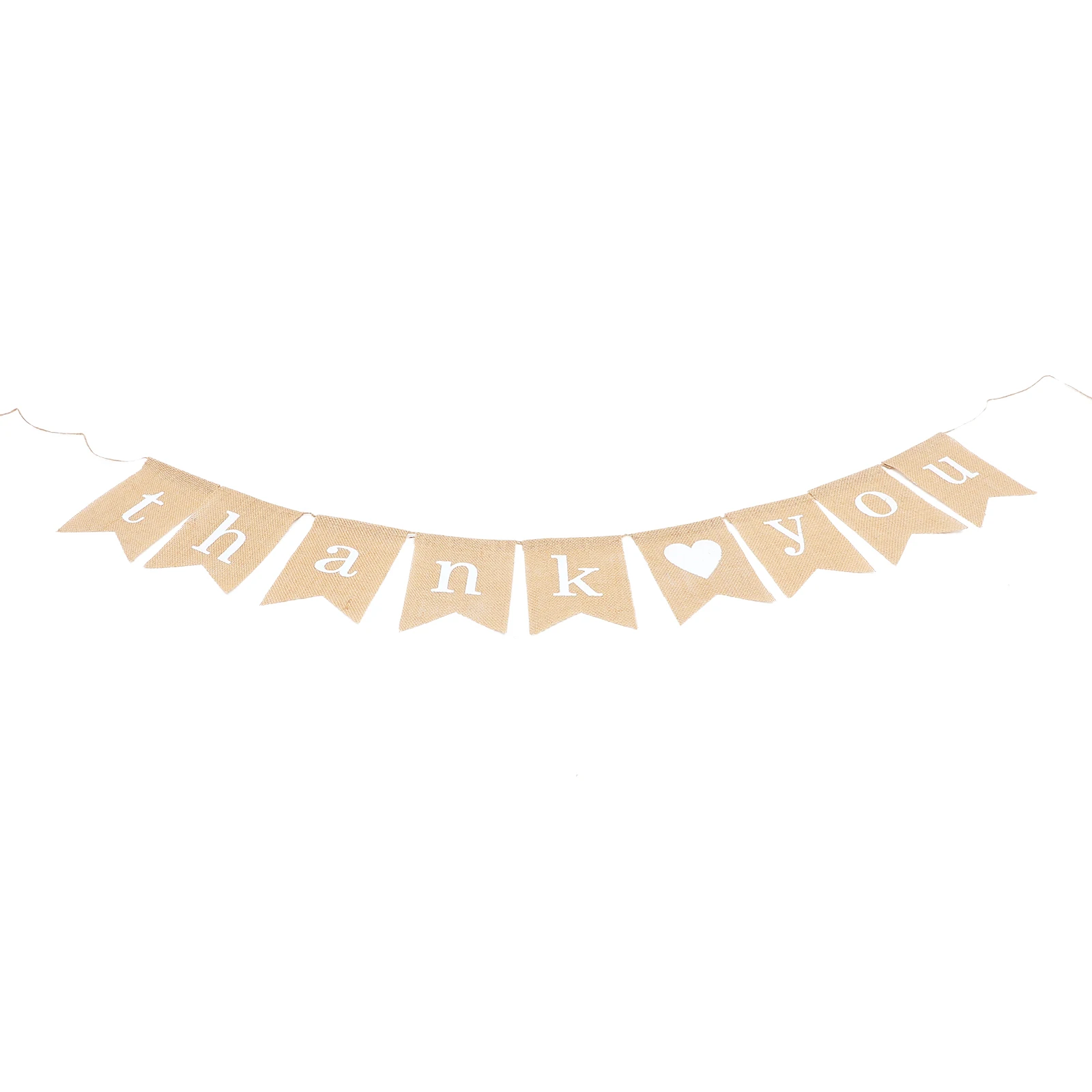 

Jute Bunting Banner Thank You Wedding Party Decoration Burlap Flags Adjustable Distance Cloth Material Christmas Baby Shower