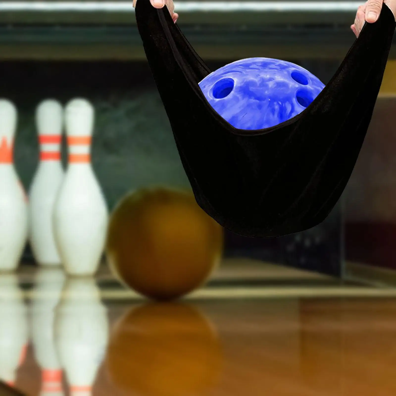 Bowling Seesaw Bag, Bowling Ball Polisher Bag, Flexible Ball Cleaner Holder Bag, Soft Polishing Cloth Bowling Cleaner Towel