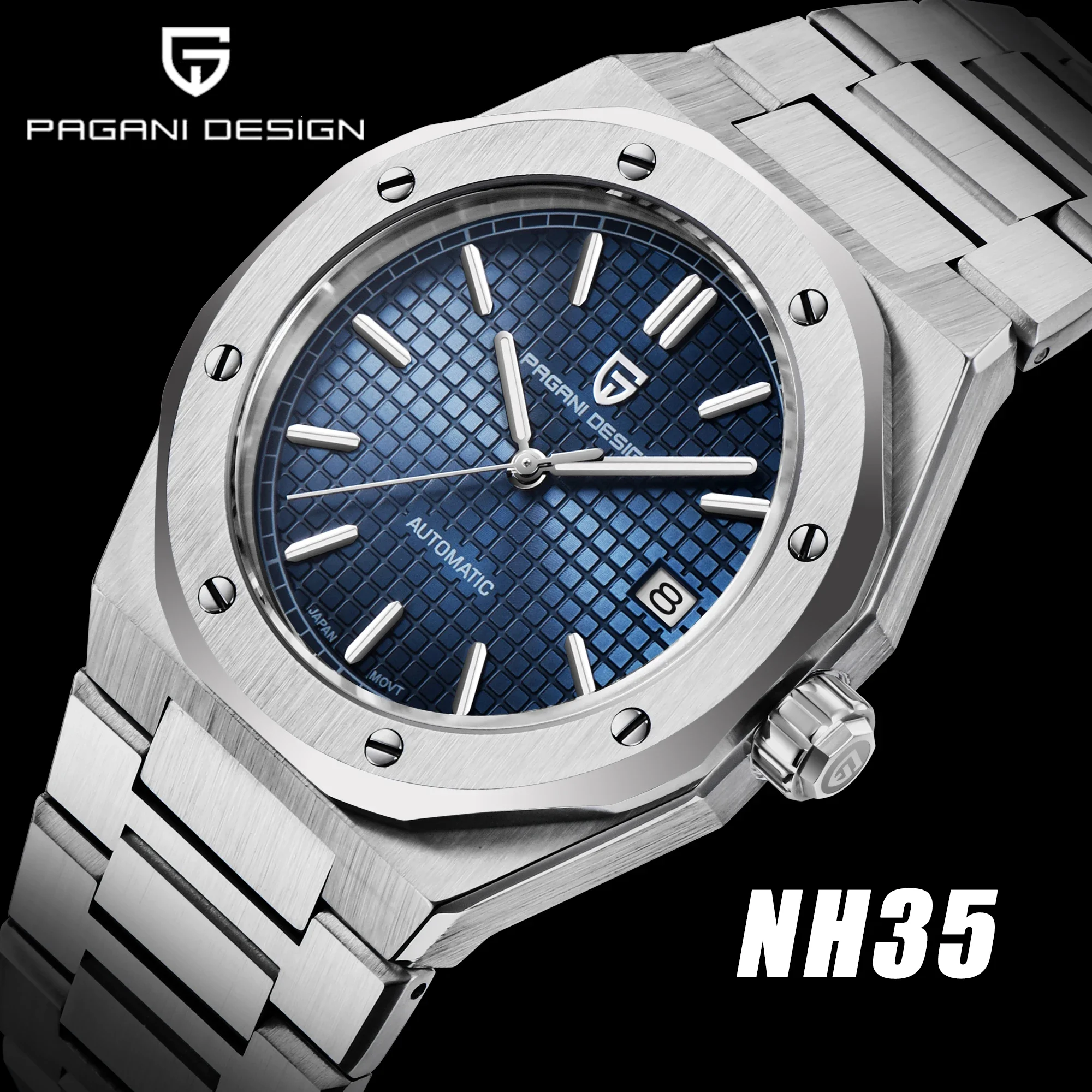 PAGANI DESIGN PD1673 Japan NH35 Men for Watch Mechanical Watches Sports Automatic Stainless Stee Waterproofl Relogio Masculino