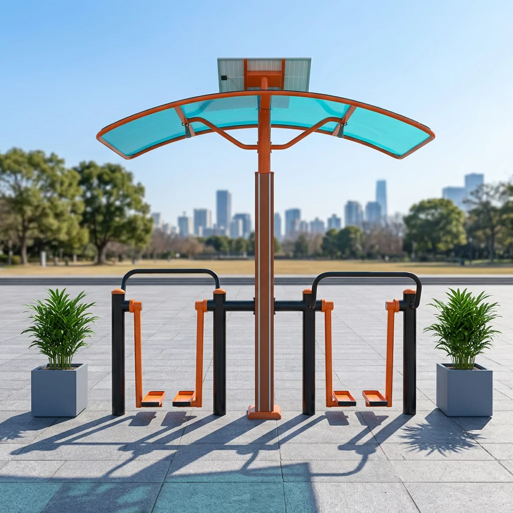 Outdoor Entertainment High Quality Customized Smart Sports Park Fitness Equipment Solar Panel Smart Spacewalker