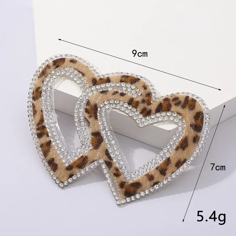 Iron on Patches For Clothing Sewing Leopard print Stickers letter patch Crown love Star Embroidery Applique clothes for women