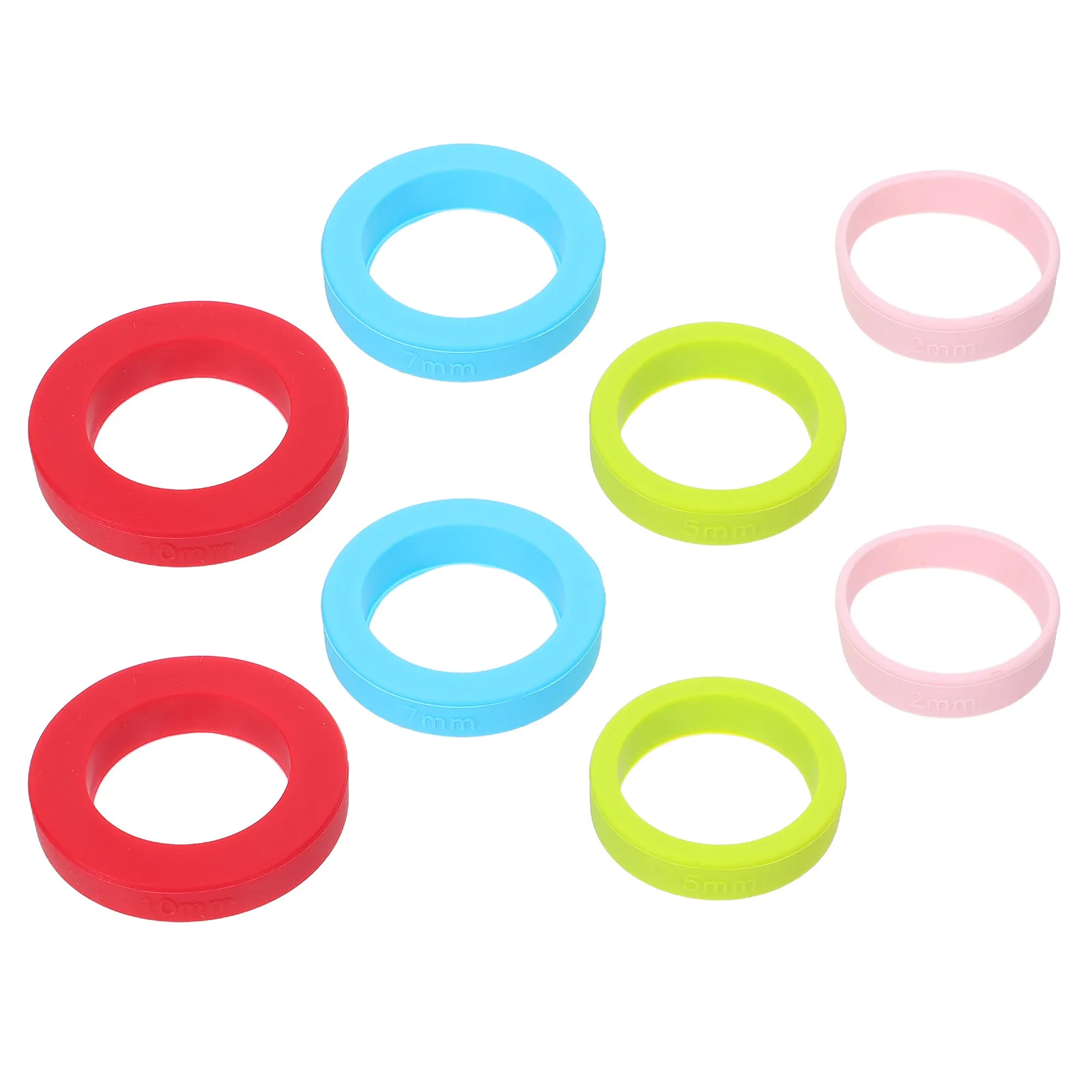 8pcs 2/5/7/10mm Rolling Pin Silicone Ring Dough Thickness Guides Pastry Bands Baking Accessories Depth Tool Measuring For Pins
