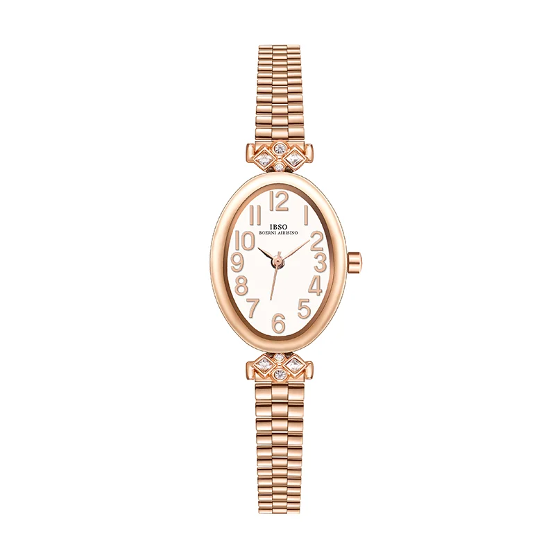 Original Luxury Brand Watches Women Golden Steel High Quality Waterproof Handwatches Female Elegant Small Oval Ladies Wristwatch