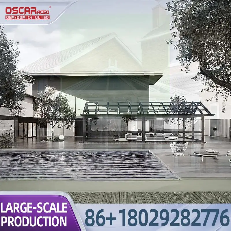 10x12 Outdoor Modular Retractable Sunroom Polygon Roof Prefab Patio House for Hotels Backyards Camping sunroom