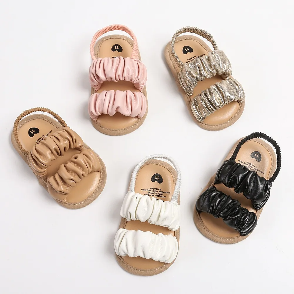 Comfortable Non Slip Girls Sandals Cloud Shaped PU Soft Sole Shoes Light Open Toe Sandals Newborns