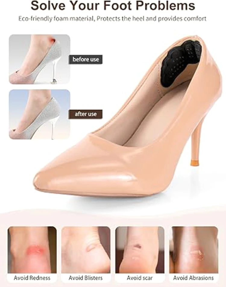 1Pair Heel Liner Grips Protector Sticker Women Insoles for Shoes High Heels Adjust Size Adhesive Pain Relief Foot Care Inserts