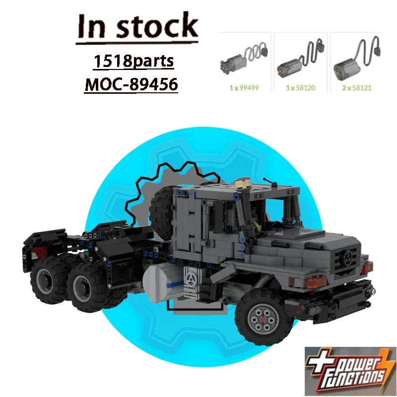 MOC-89456 New Urban Military Cargo Semi-Trailer Dump Truck Building Block Model 1518 Parts MOC Boys Children's Birthday Toy Gift