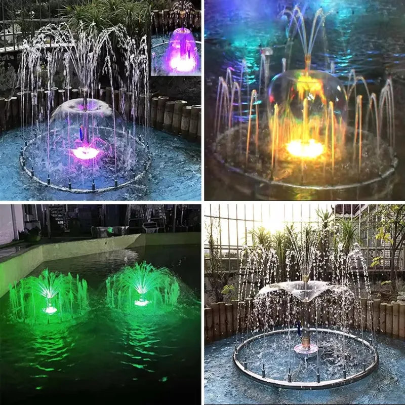 Outdoor Stainless Steel Little Fountain Light Park Lighted Music Water LED Colorful Music Dancing Fountain waterscape Equipment