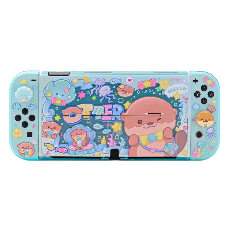 Etui na Nintendo Switch NS/Oed akcesoria Kawaii wydry rzecznej powłoka ochronna etui Joycon dla przełącz akcesoria konsola do gier