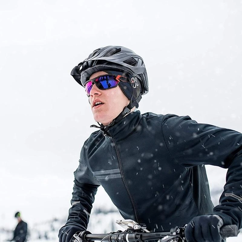 

Winter Cycling Cap-Windproof Skull Cap-Motorcycle-Helmet Liner with Glasses Hole