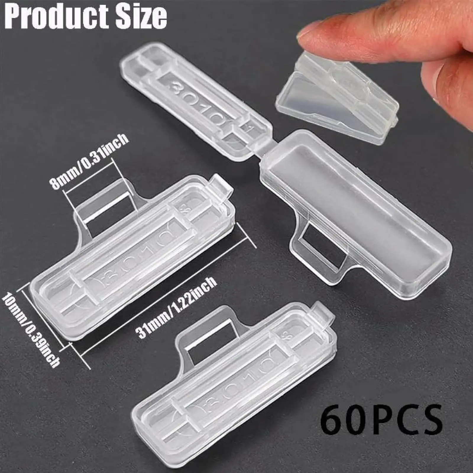 60 قطعة صناديق تسمية الكابلات مقاوم للماء عملي مع العلاقات مريحة شفافة إدارة الكبلات حامل صناديق التعريف #6