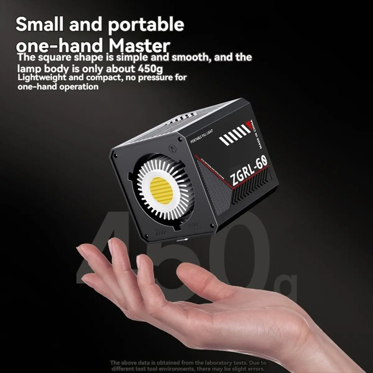 AABFK 60W Pro LED Video Light Three-Color Photographic Studio Light 2800K-6500K 8000mAh for Video Livestreaming EU Plug