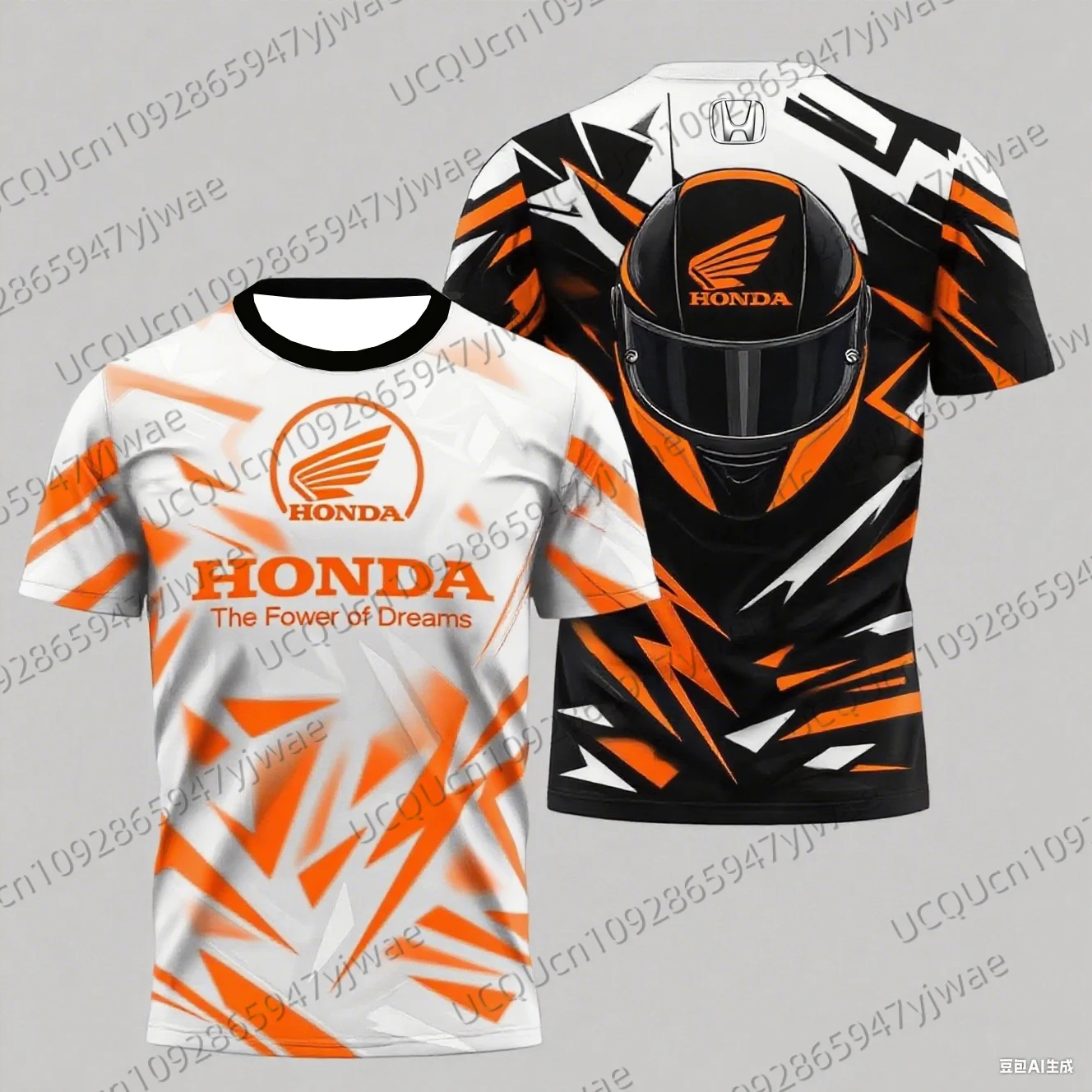 Summer Motorcycle Riding Letter Printing Quick Drying Breathable Short Sleeve Men And Women Honda Riding Casual T-shirt Tops