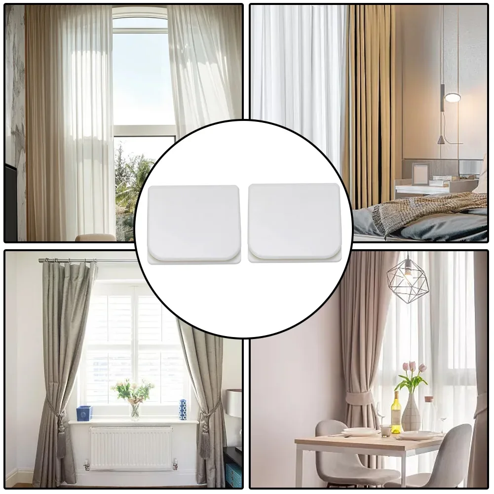 Ganchos antisalpicaduras para Cortina de ducha, abrazaderas fijas, protector de Baño Para el hogar, jardín, 2 piezas