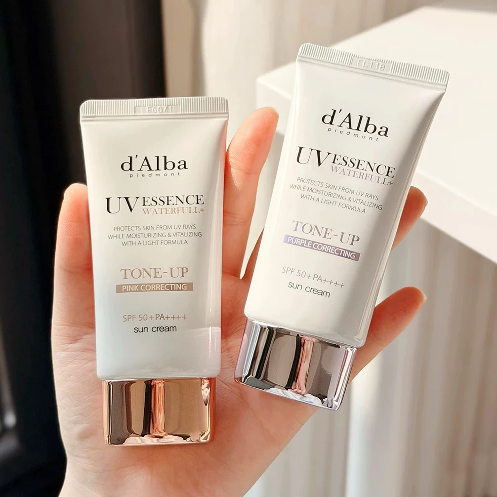 D'Alba UV Essence Waterfull Sun Cream SPF50+ Moisturizing Lightweight Refreshing Gentle Nourishing Sunscreen Skincare Products