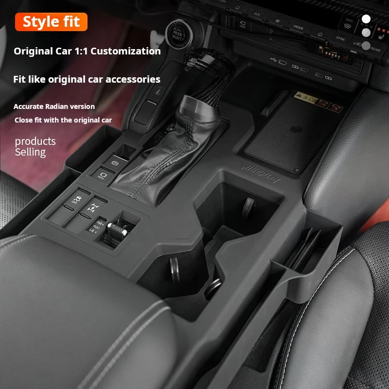 Central Control Gear Storage Box Protective Cover For Toyota Prado LC250 2024 2025 Seat Storage Interior Upgrade Car Accessories