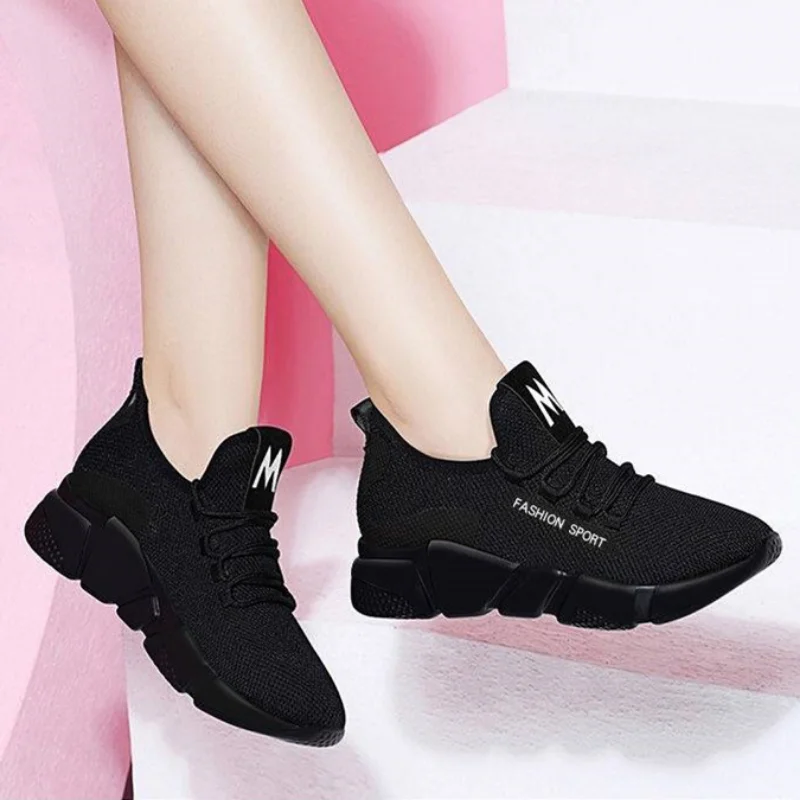 

Light Sneakers Women's Running Shoes Women Slip-On Shoes Female Sports Shoe Thick Bottom Platforms Zapatillas Mujer Deportiva