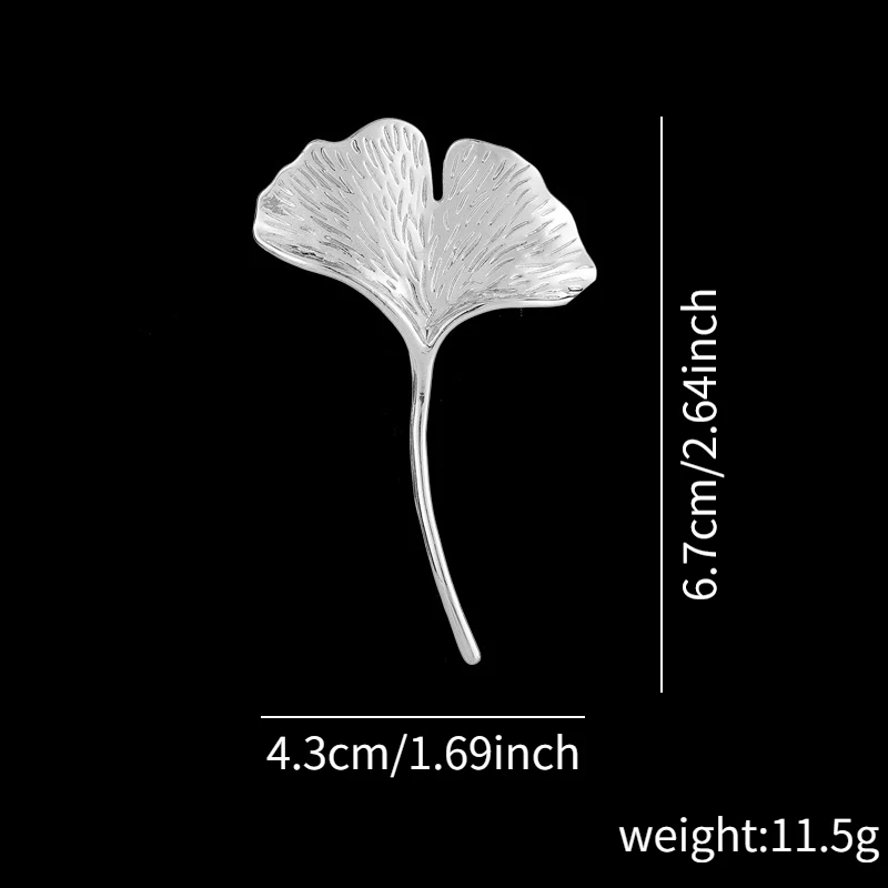 Hot selling plant metal brooches ginkgo maple leavesbrooches men's and women's pin jewelry gifts