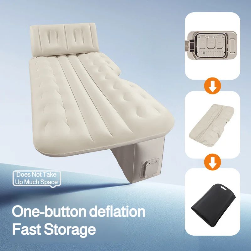 Car Back Electric Inflatable Bed One-touch Inflatable Thick Air Cushion Portable Sleeping Mattress Pad Suitable for Travel view 2