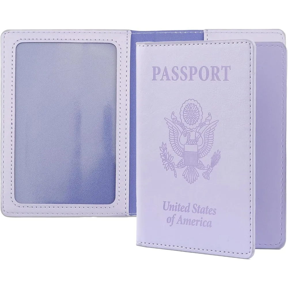 

US Shipping Light Purple Passport Holder Cover for Women Men Travel Wallet Protector Case Airport Essentials Must Haves