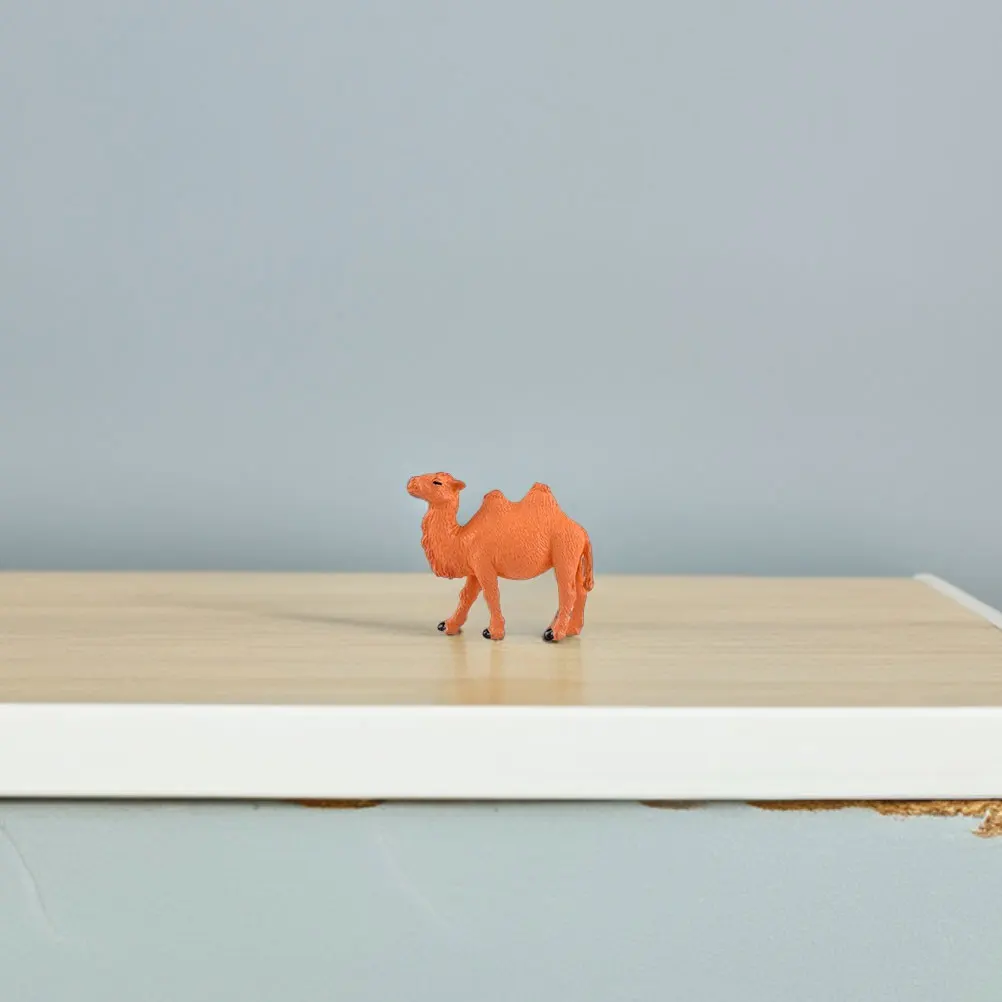 

6 Pcs Camel Statues Realistic Resin Desktop Tiny Camel Statues Models for Desk Home Decor Orange Figurines