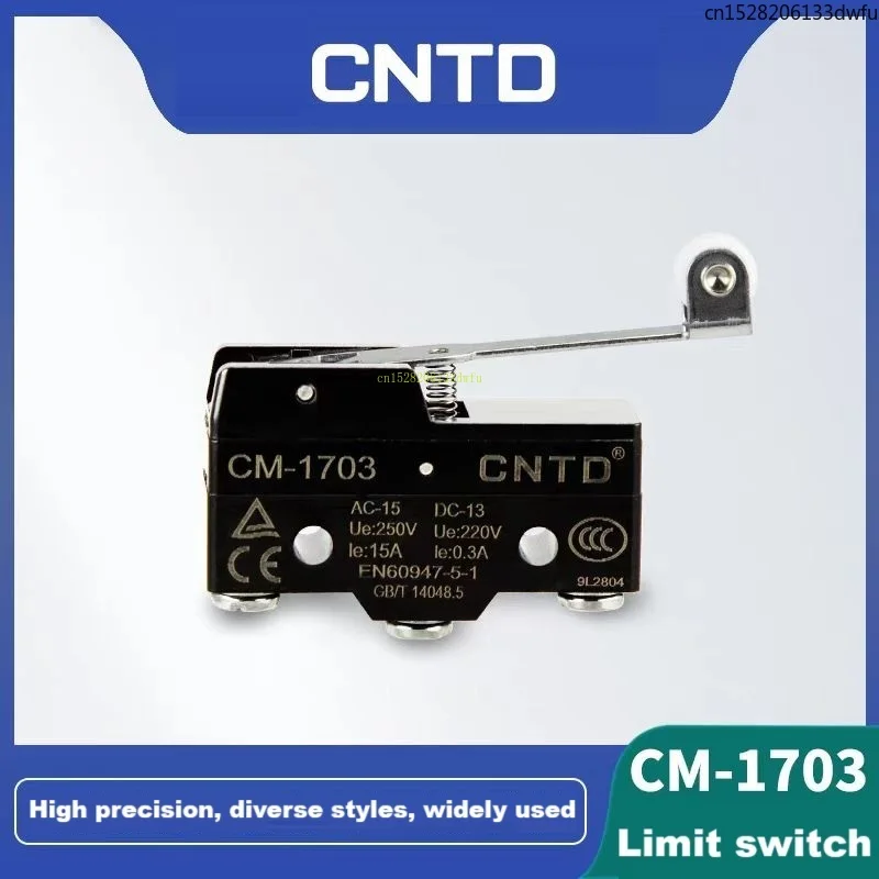 CNTD Electrical CM Micro Switch CM-1703 Horizontal Limit Travel Switch Self Resetting Long Handle Roller