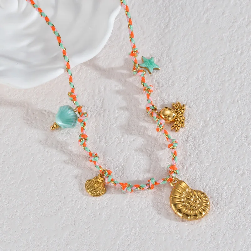 Tropische Fisch-Anhänger aus Edelstahl im Ozean-Stil, weiblich, personalisierte Mode-Halsketten, Charm-Schmuck, verblasst nicht – Detail 6