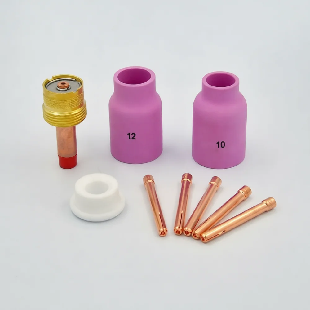 Improved Gas Lens Collet Body Kit For WP17 WP18 WP26 TIG Torch Ceramic Cup Argon Welding Industrial Supply Materials