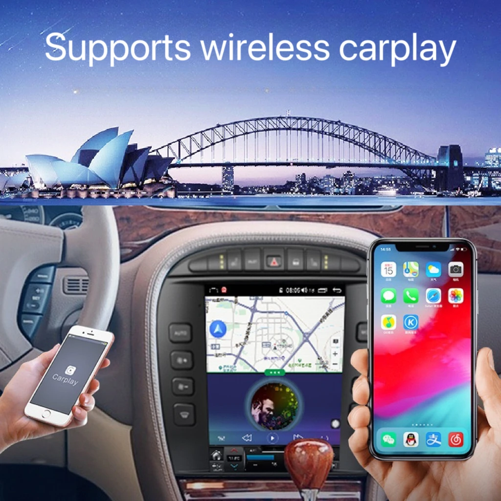 

128G Carplay DSP Android Car Multimedia Stereo Player GPS Navigation For Jaguar S-TYPE 2001-2009 Radio Video Receiver Head Unit