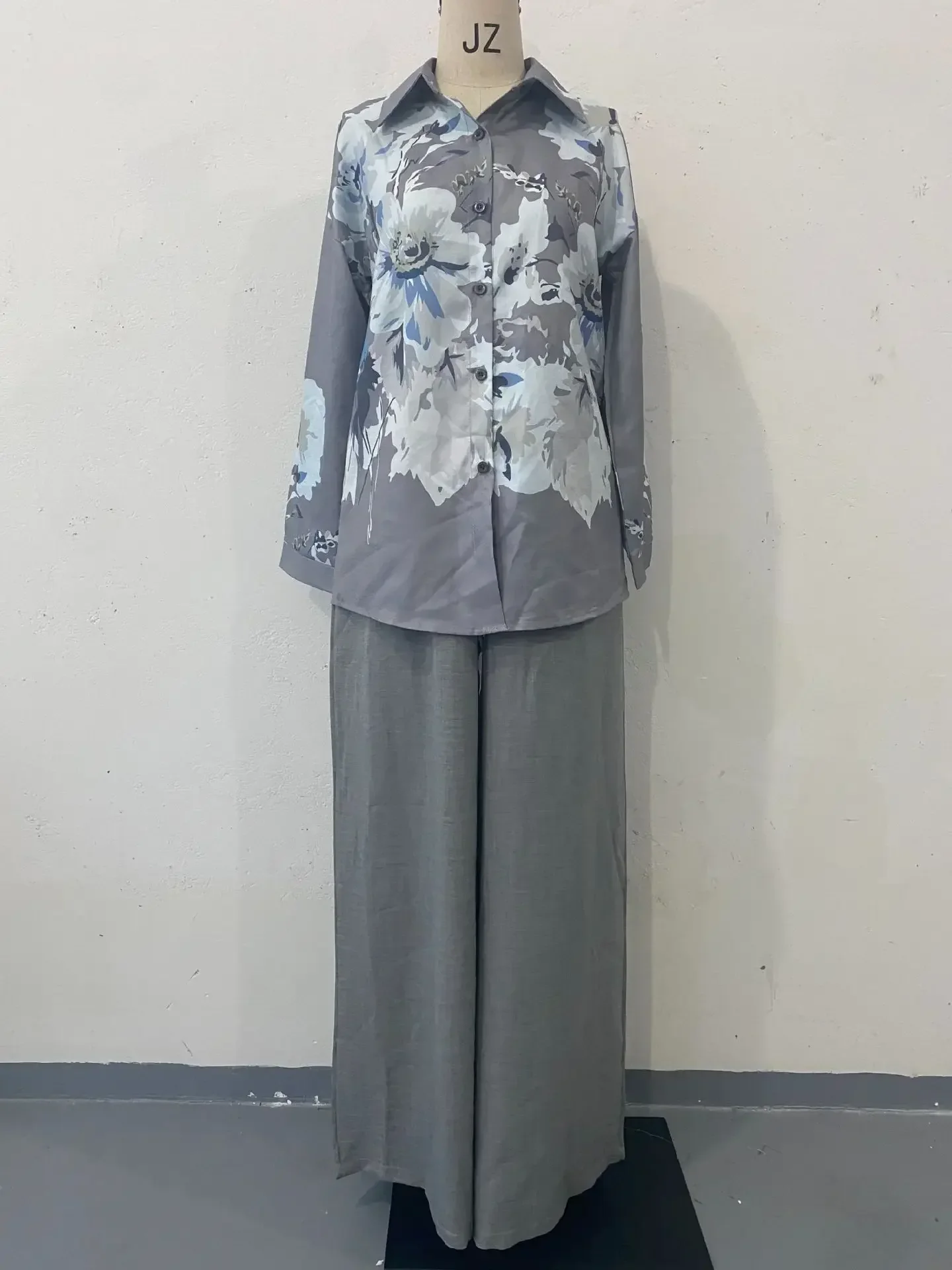 

Комплект из двух предметов, исламские мусульманские женские топы, рубашка с цветочным принтом, широкие брюки, костюмы, Рамадан, Турция, скромные ансамбли, наряды в Марокко