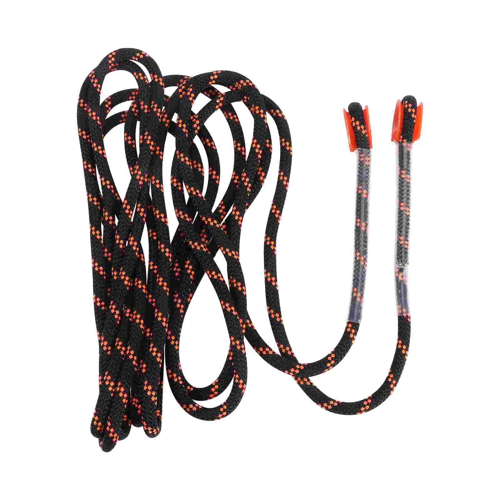 1PC 8mm Thickness Tree Climbing Safety Sling Cord Rappelling Rope Equipment for Outdoor (Black and Orange, 5 Meter)