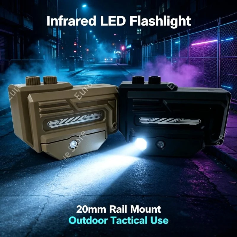 2026 Nylon Infrared LED Flashlight 20mm Rail Hanging Design Adjustable Clip for Outdoor Night Game Sport Hunting