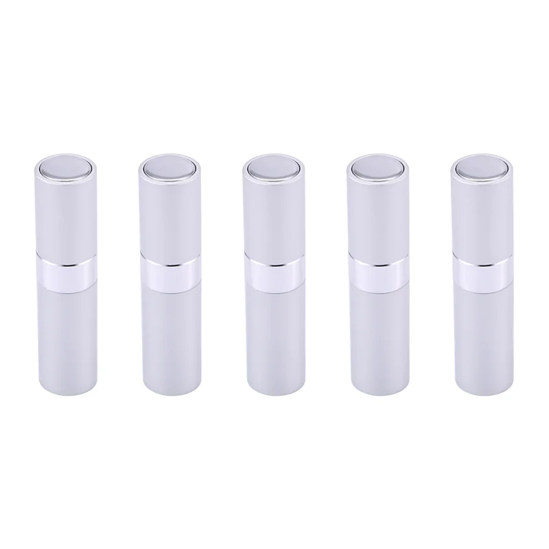 【صفقة!】5X 8 مل زجاجة عطر صغيرة محمولة للسفر قابلة لإعادة الملء - فضي