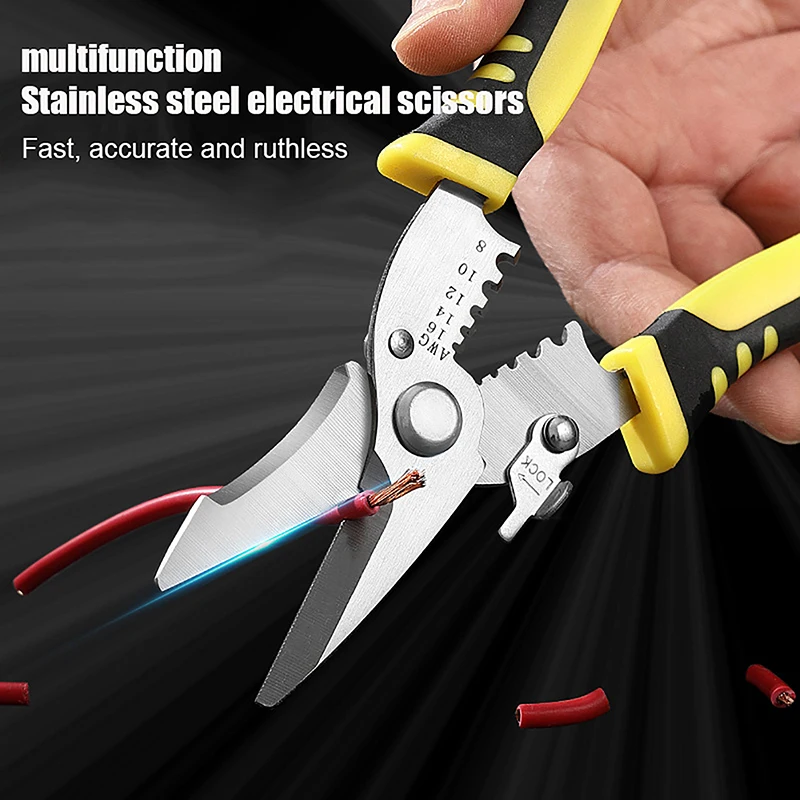 Wire Cutters Crimping Pliers Multi Function Pliers Stripping Pliers Electrician Scissors Hand Tools Electrician Tools Portable