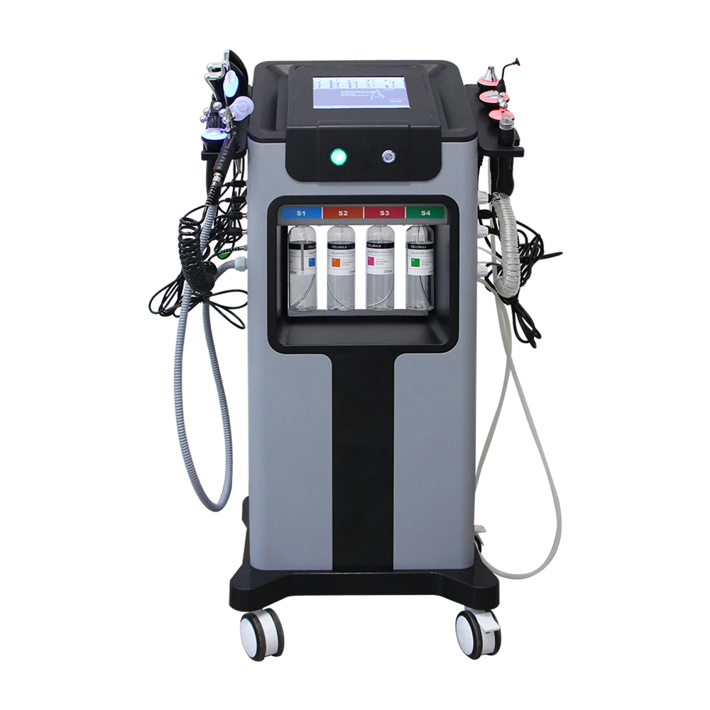 AOKO Neue 12 IN 1 Hydro Dermabrasion Aqua Peeling Ultraschall Gesichtspflege Sauerstoff Injektion Hautverjüngung Wittling Schönheitsmaschine
