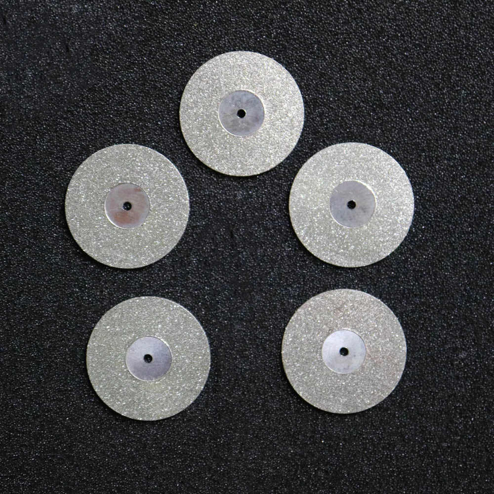 50pcs Dental Lab Diamond Disc Disks Double Sided Grit Cutting Disc Tool Diameter 22mm Thickness 0.25mm 0.45mm