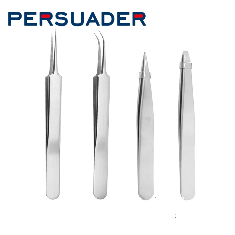 Persuader 2pcs/set premier fly tying tweezers &forceps tool kit super fine electroplating tying tools stainless steel materials