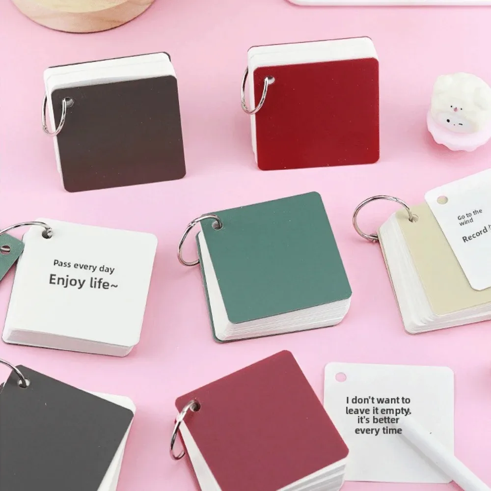 Small Notebook with Ring 80 Sheets Loose Leaf Blank Index Card for Creative Memory Learning A Detachable Small Notebook