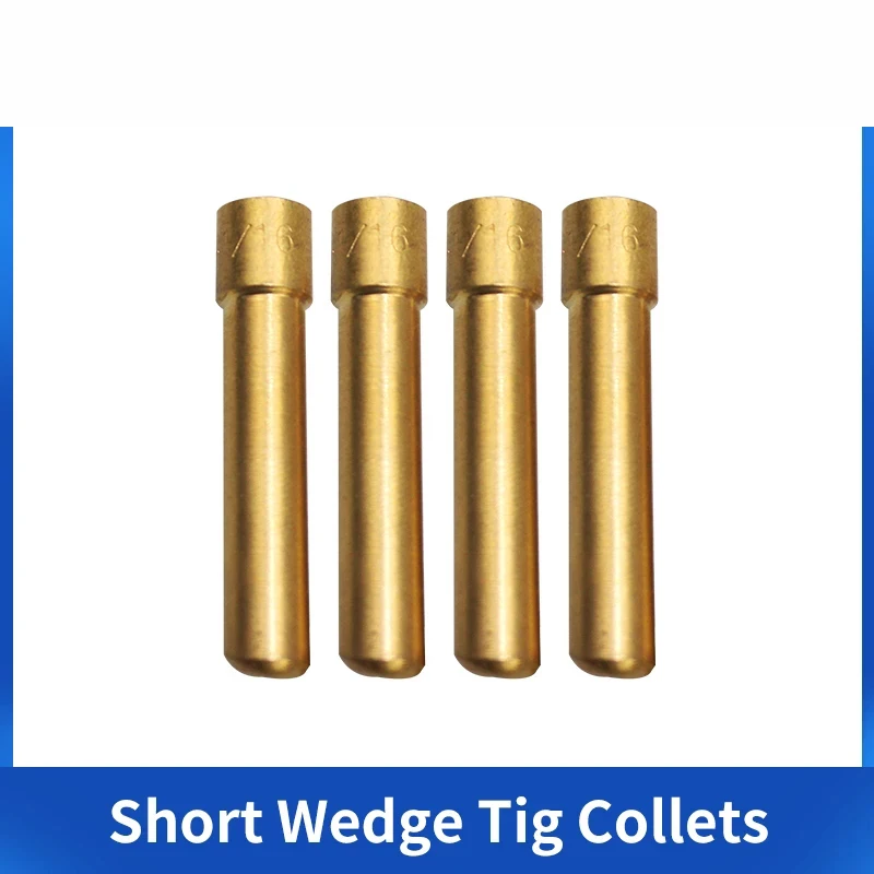 10PCS Wedge Tig Tungsten Electrode Collet 1.0MM  1.6MM 2.4MM 3.2MM Length Argon Welding Consumable For WP17/18/26 Torch