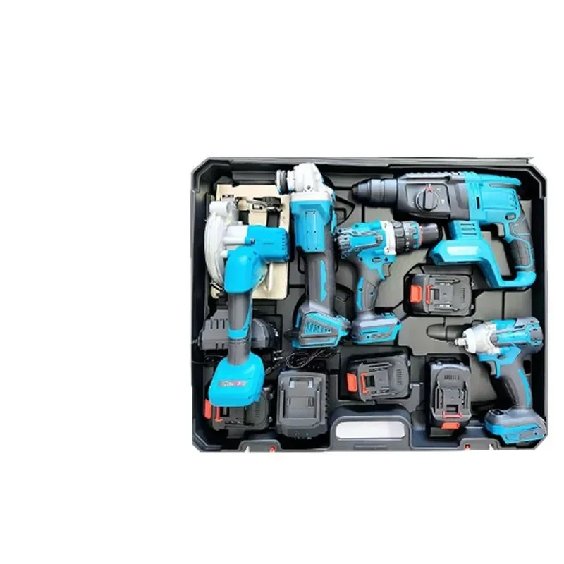 Conjunto de Ferramentas Elétricas de Alta Potência: Motosserra Sem Escovas, Esmerilhadeira Angular, Chave de Impacto e Furadeira Elétrica
